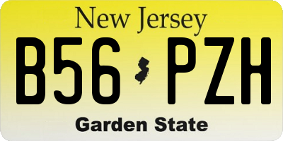 NJ license plate B56PZH