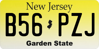 NJ license plate B56PZJ