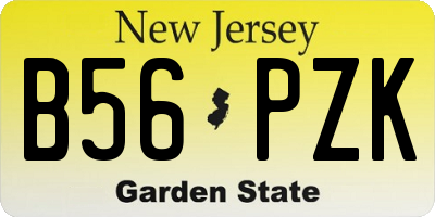 NJ license plate B56PZK