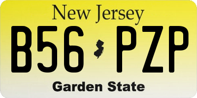NJ license plate B56PZP