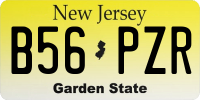 NJ license plate B56PZR