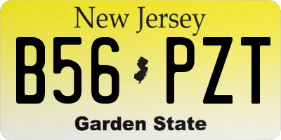 NJ license plate B56PZT
