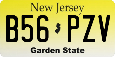 NJ license plate B56PZV