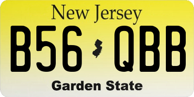 NJ license plate B56QBB