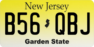 NJ license plate B56QBJ