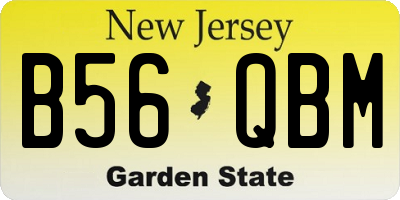 NJ license plate B56QBM
