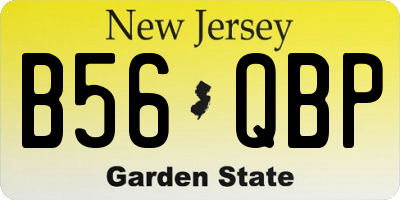 NJ license plate B56QBP