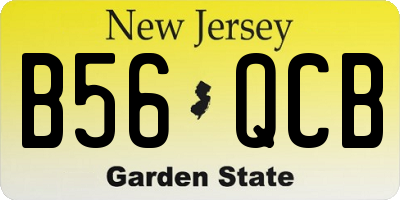 NJ license plate B56QCB