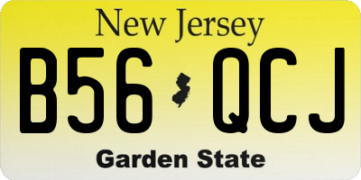 NJ license plate B56QCJ