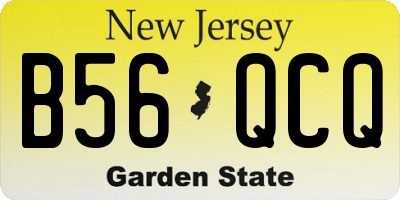 NJ license plate B56QCQ