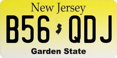 NJ license plate B56QDJ
