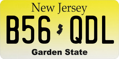 NJ license plate B56QDL