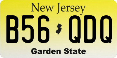 NJ license plate B56QDQ