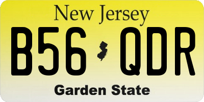 NJ license plate B56QDR
