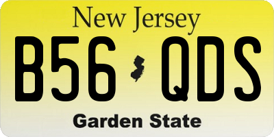 NJ license plate B56QDS