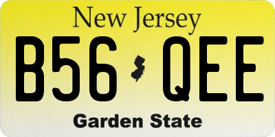 NJ license plate B56QEE