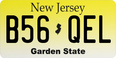 NJ license plate B56QEL