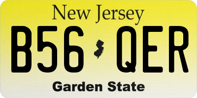 NJ license plate B56QER