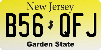 NJ license plate B56QFJ