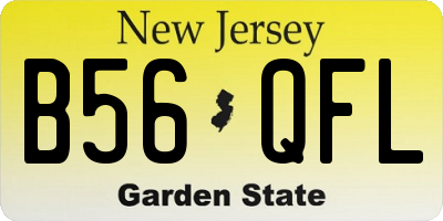 NJ license plate B56QFL