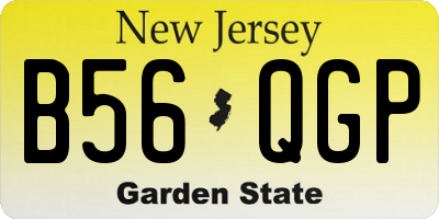 NJ license plate B56QGP