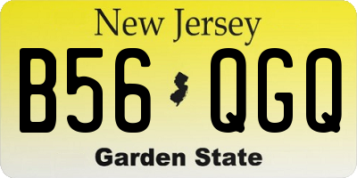 NJ license plate B56QGQ