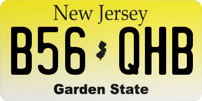 NJ license plate B56QHB