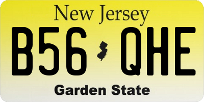 NJ license plate B56QHE