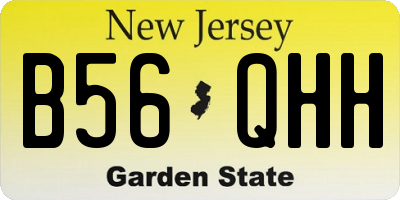 NJ license plate B56QHH