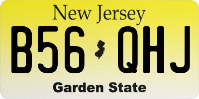 NJ license plate B56QHJ