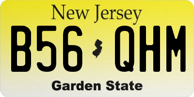 NJ license plate B56QHM