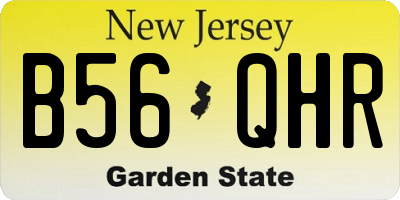 NJ license plate B56QHR