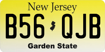 NJ license plate B56QJB