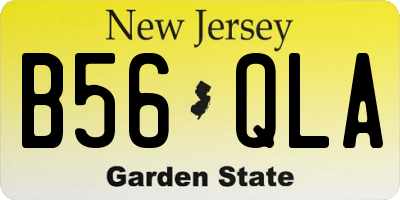 NJ license plate B56QLA