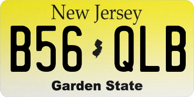 NJ license plate B56QLB