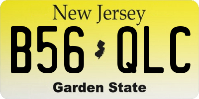 NJ license plate B56QLC