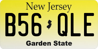 NJ license plate B56QLE