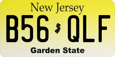 NJ license plate B56QLF