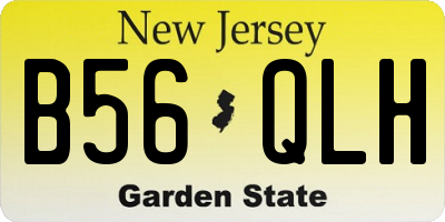 NJ license plate B56QLH