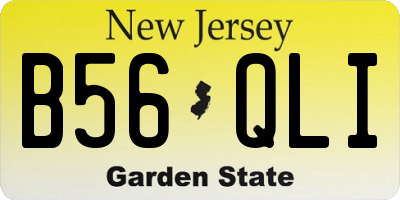 NJ license plate B56QLI