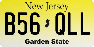 NJ license plate B56QLL