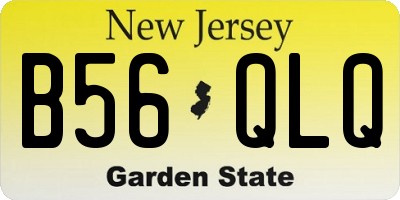 NJ license plate B56QLQ