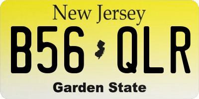 NJ license plate B56QLR