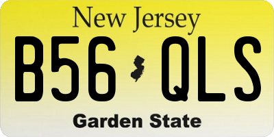 NJ license plate B56QLS