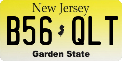 NJ license plate B56QLT