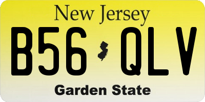 NJ license plate B56QLV