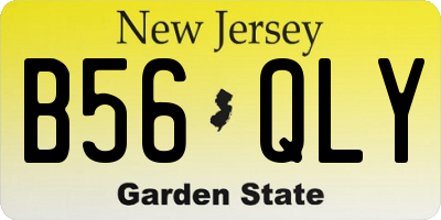 NJ license plate B56QLY