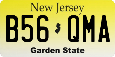 NJ license plate B56QMA