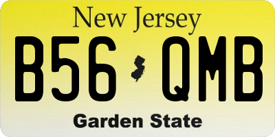 NJ license plate B56QMB