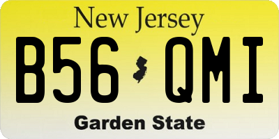 NJ license plate B56QMI
